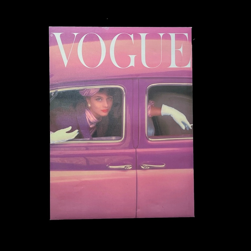 Vintage Marie Hélene Arnaud Vogue Cover (1957) [Framed Canvas Print] 18x24